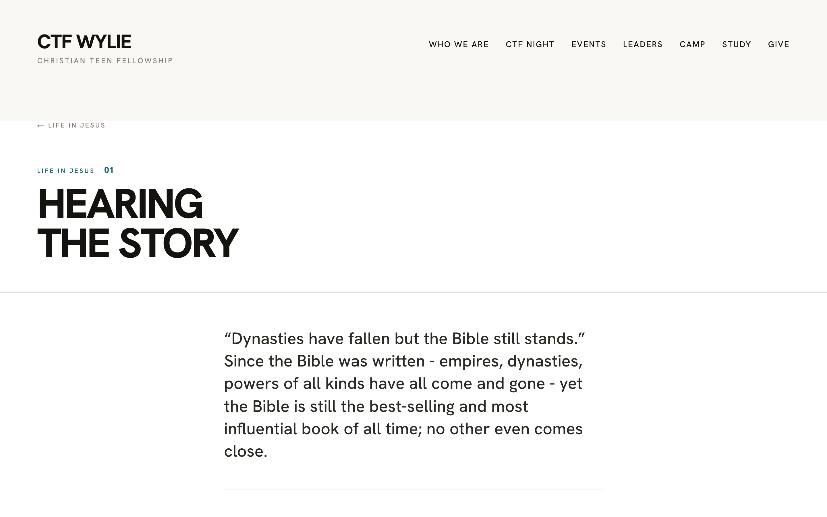 Christian Teen Fellowship study reader